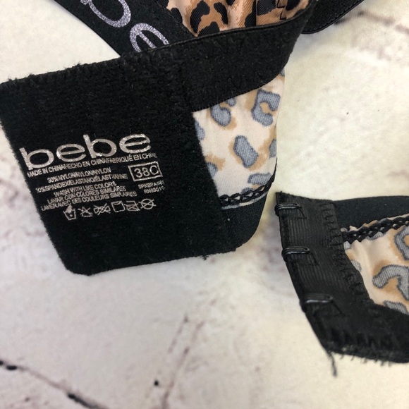 Bebe 38C Leopard Print Bra - Picture 3 of 3